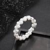 Multi-layer 8mm Pearl Rhinestone Bracelet, Bridal Full Diamond Elastic Bracelet Open Wound Diamond Bracelet