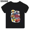 Hot Sale Fireman Sam Print Cartoon Kids Tshirt Funny Girls Clothes Baby Boys Black Short Sleeve T Shirt Children TopsTH2450