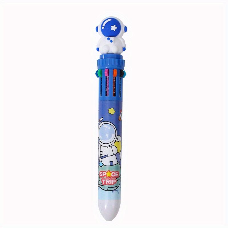 Back To School Season 36pcs 0.7mm Astronaut Ten-color Ballpoint Pen Cartoon Shape Multi-color Hand-door Pen Key Mark Pen Stationery