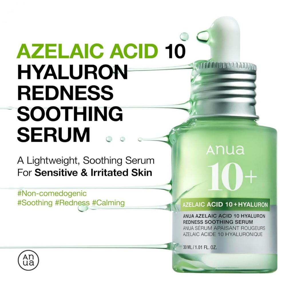 Anua Azelaic Acid 10 Hyaluron Redness Soothing Serum, 30mL