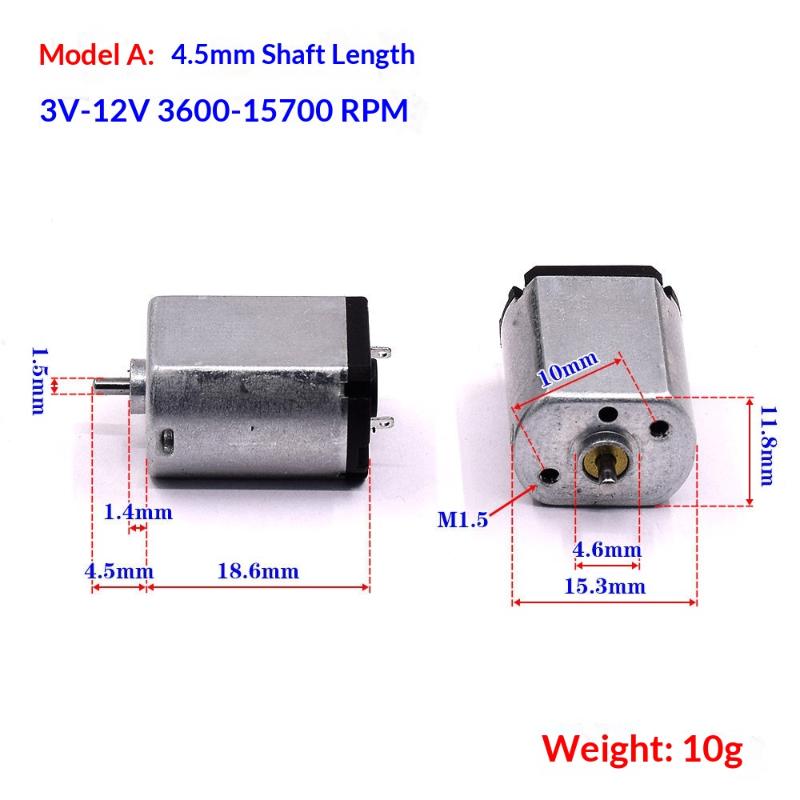 1/5Pcs Dc 3V 3.7V 5V 6V 12V High Speed Micro Electric Motor Ff-030 Mini Mute 030 Motor Diy Hobby Toy Lock Car Av Device