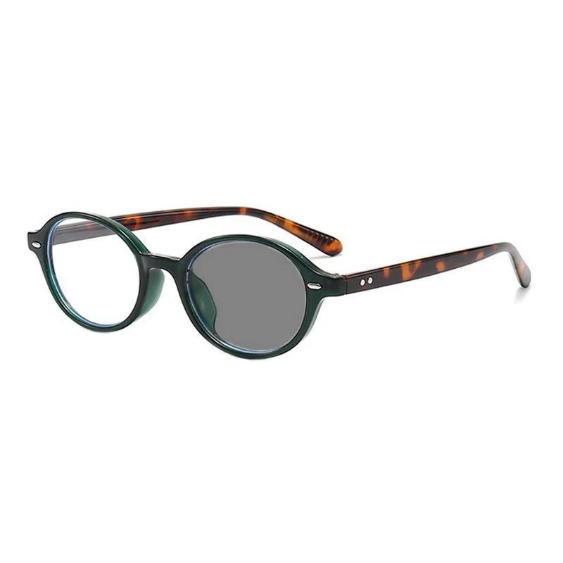 Unisex Near Sight Pochromic Glasses Fashion Retro Color Changing Myopia for Women Men Oval Frame Anti-UV Eyeglasses 0-1.0-4.0
