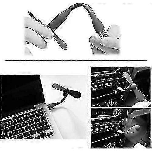 2 Pack Mini Usb Fan, Mobile Phone Fan, Mini Laptop Cooling Fan, Quiet Travel Fan, Compatible With Any Usb Port, Like Power Bank