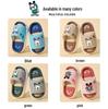 Babu Dou Kids' Cotton Linen Slippers - All-Season Indoor Footwear for Boys & Girls
