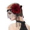 New Style, Gatsby Party Accessories, Gothic, Rose Headpiece, Elegant, COS, Makeup Ball, Black, Mesh Headband