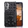 OPPO Reno10PRO Skull Cowhide Leather Cover: Genuine Leather Half Package Protective Case for Reno10 & Reno10Pro+ Phones.