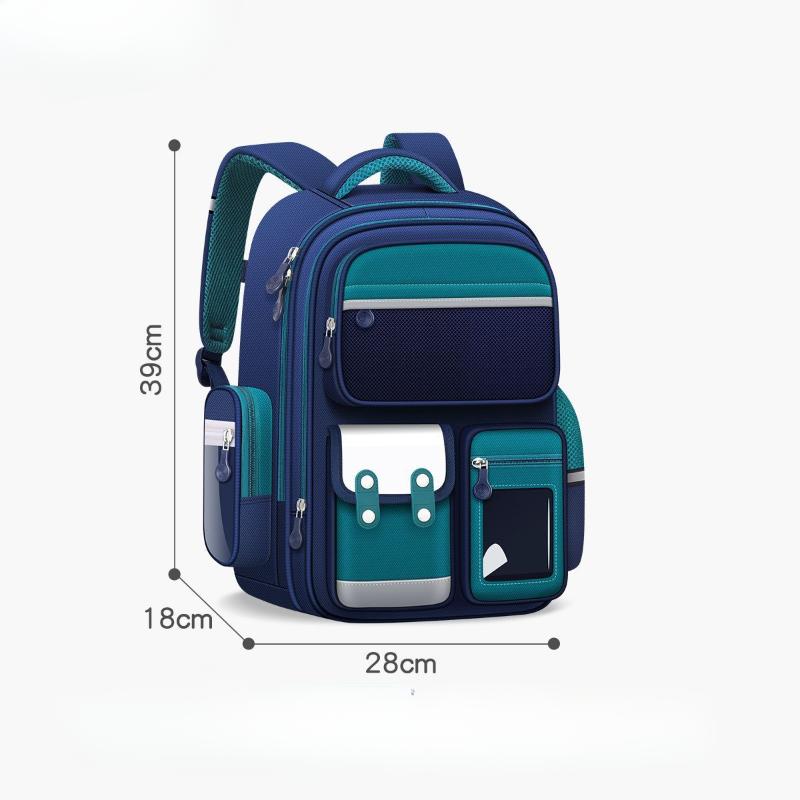 

2025 New Schoolbags for Male and Female Primary School Students Spine Protection and Burden Reduction Children s Backpacks синий