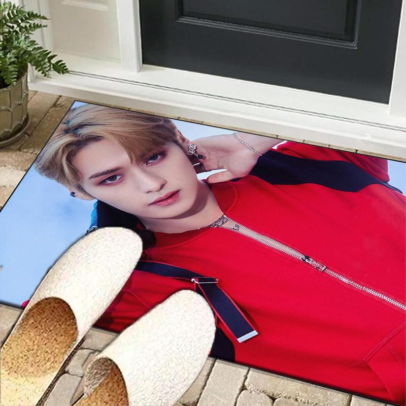 K-pop Group Stray Office Rug Chair Mat, Game Carpet, Suitable for Front Door, Bedroom, Living Room, Desk, Holiday Gift