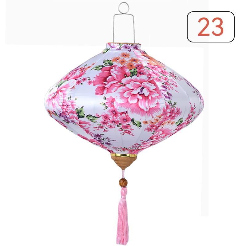 Seidenlaterne im chinesischen Stil 12/14 Zoll Antike Palastlaterne Vietnam Traditionell Mondfest Frühlingsfest Party Hängende Dekoration