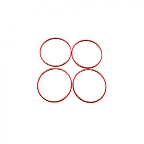 For Mercedes-Benz GLC 2016-2021 Red Aluminum Inner Door Horn Frame Cover Trim 4X