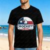 Crockett 2026 Eagle Flag Design Unisex Cotton T-Shirt Summer Beach Casual Wear Political Campaign Apparel Men Women Outfit Top