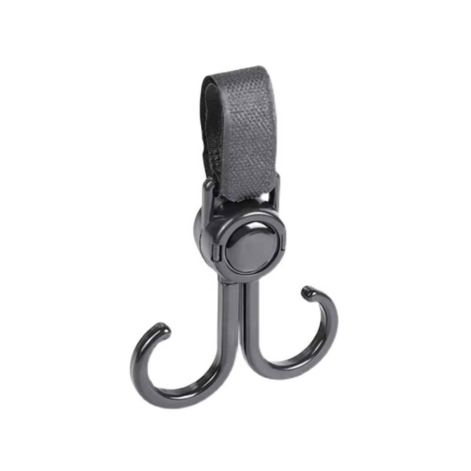 

Baby Stroller Double Hooks Multifunctional Hook For Bicycles Electric Vehicle Motorcycles Scooters Rotate Storage One Size