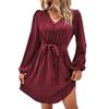 Women's 2026 New V-neck Long-sleeved Dresses