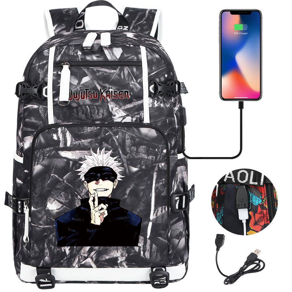 Mochila con Auriculares USB Estampados de Jujutsu Kaisen