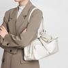 Bowlingtasche, Einfache und Modische Damen Umhängetasche aus Echtem Leder, Baguette Tasche