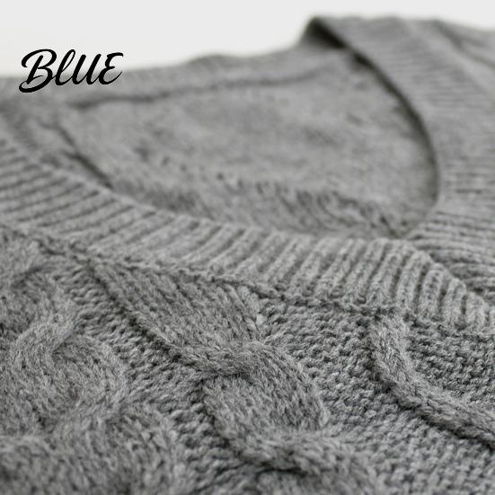 Knitted Waistcoat Pure Color Sleeveless Sweater Vest Warm Trendy Women Twist for Daily Wear Top