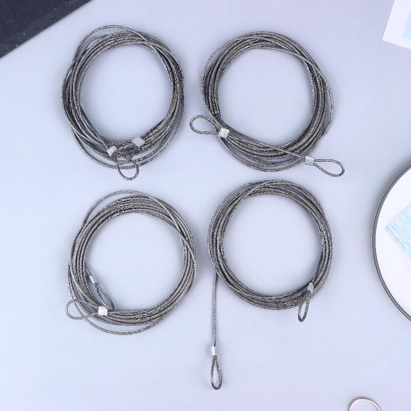 4/8 Pezzi 4M Acciaio Inossidabile 304 Filo Corda Tenda Cavo di Sollevamento Pesca Stendibiancheria Diametro 2 Mm Tenda Parasole Tenda Kit Antiruggine