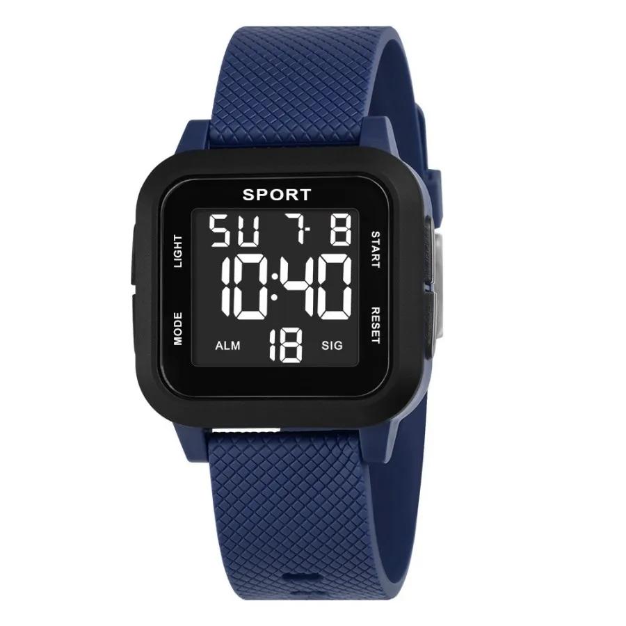 

Outdoor Sports Kids Watches Multifunctional Alarm Clock Boys Digital Wristwatches Waterproof Luminous Military Electronic Watch синій