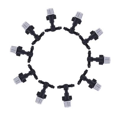 10-500pcs Atomization Nozzle Water Control Sprayer Micro Irrigation Plant Self Garden Mist Sprinkler With Tee For Greenhouse