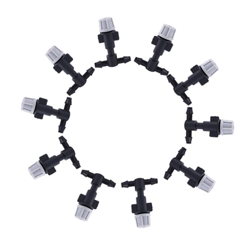 10-500pcs Atomization Nozzle Water Control Sprayer Micro Irrigation Plant Self Garden Mist Sprinkler With Tee For Greenhouse