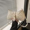 New Solid Color Niche Design Advanced Texture Retro Trend Rivet Versatile Shoulder Messenger Bag Women