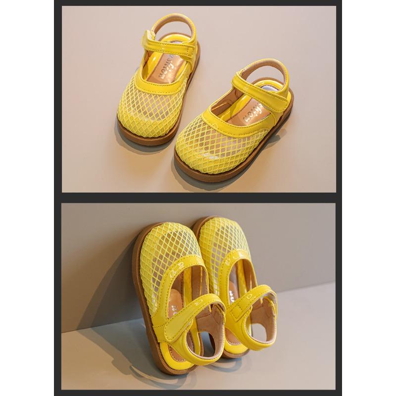 Korean-style Hollow Soft-soled Semi-sandals, Breathable Versatile Princess Shoes for Girls