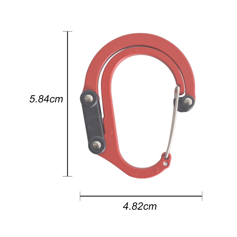 Locking Carabiner Heavy Duty D Shaped Aluminum Carabiner Clip 360Degree Rotating Folded Joints Hooks Aluminum D Shaped Clip Hook