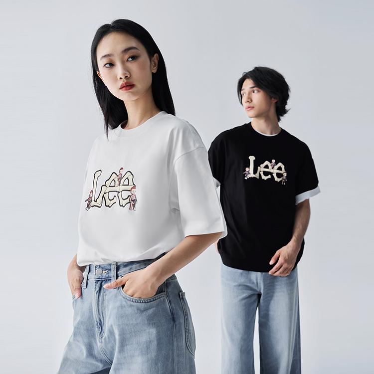 Lee T Shirts Unisex Crew Neck Moderate LUT0113293RX00F
