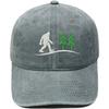 Bigfoot Mountain Forest Pine Embroidery Washed Baseball Cap Outdoor Camping Hiking Female Vintage Old Daddy Hat