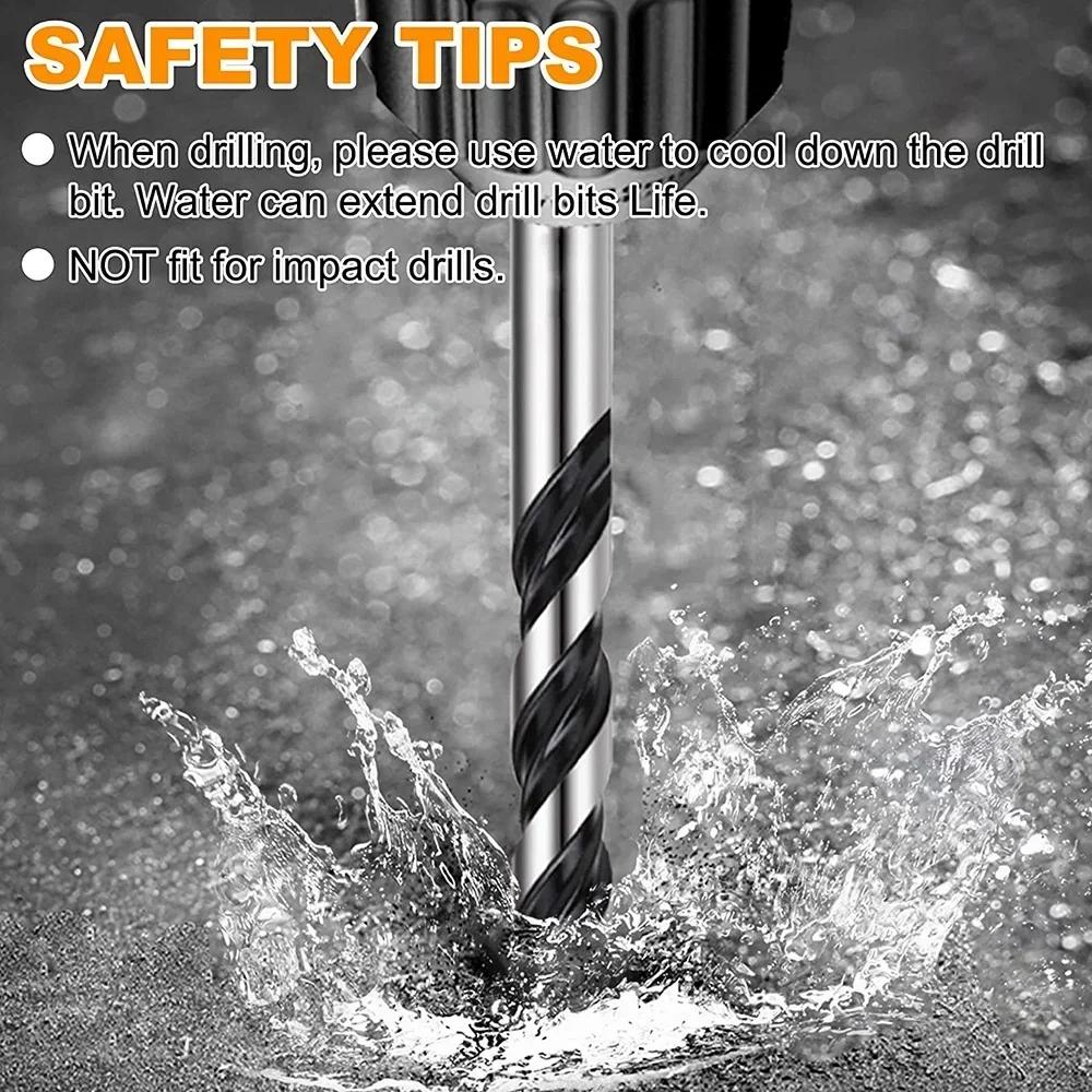 Multi Material Drill Bit 6 8 10 12mm with Alloy Tips for Wall Mirror Ceramic Tile Brick Concrete Walls
