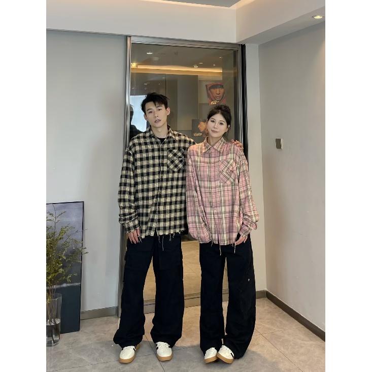 2024 Brief Langarmhemd Japanischer Hong Kong Stil Ins Loses Hemd Jungen Sommer Trendy Vielseitig Casual Mantel