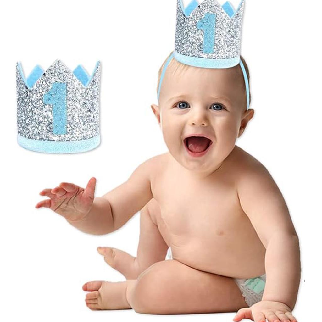 Baby 1st Birthday Hat, Birthday Party Decorations, Kids Party Props Shooting, Party Supplies Baby Birthday Crown Party Hat