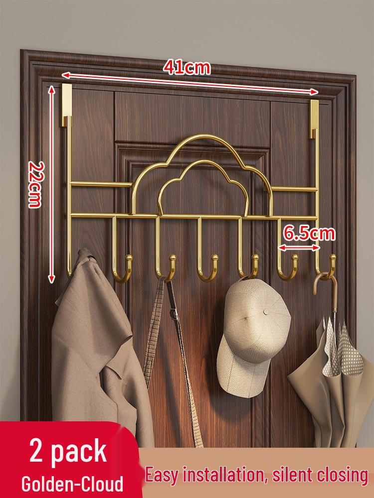 Punch-Free Over-the-Door Coat and Hat Rack - Bedroom & Kitchen Storage Solution
