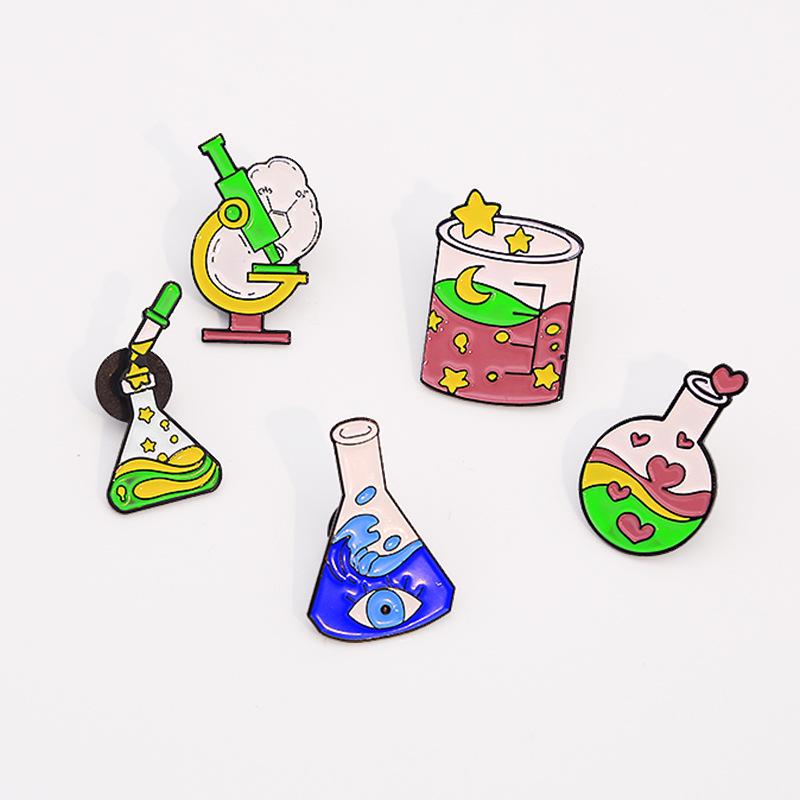 Creative Science Experiment Brooch: Microscope, Beakers, Droppers Combo