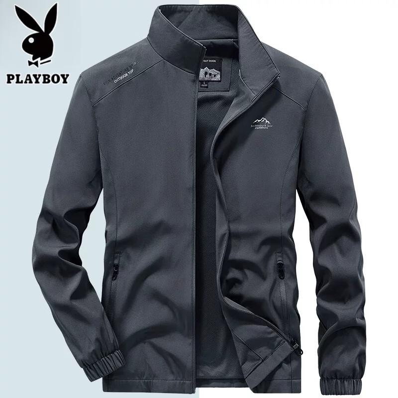 Playboy Men's Stand Collar Casual Jacket
