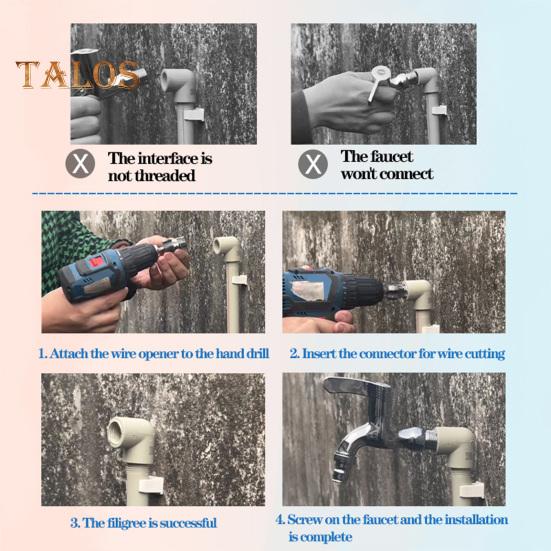 Pipe Threader Tool High-Speed Steel Rustproof Corrosion Resistant Faucet Installation Pipe Threader Accessories