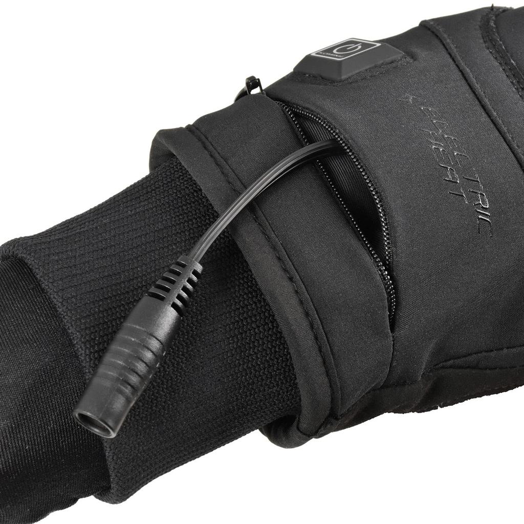 Komine Motorcycle Gloves 12V Protect XL EK-216 E-Gloves, Black,