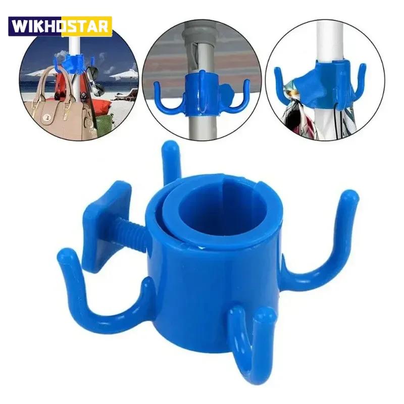 Strandparasol Hanghaak, 4-tands Plastic Parapluhaak Hangend Voor Handdoeken/Hoeden/Kleding/Camera/Zonnebrillen/Tassen-Accessoires