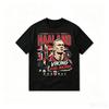 Erling Haaland Norvegia Calcio Ritratto Retro Stampa Maglietta in Cotone Unisex Uomo Donna Bambini Streetwear Casual Manica Corta Top