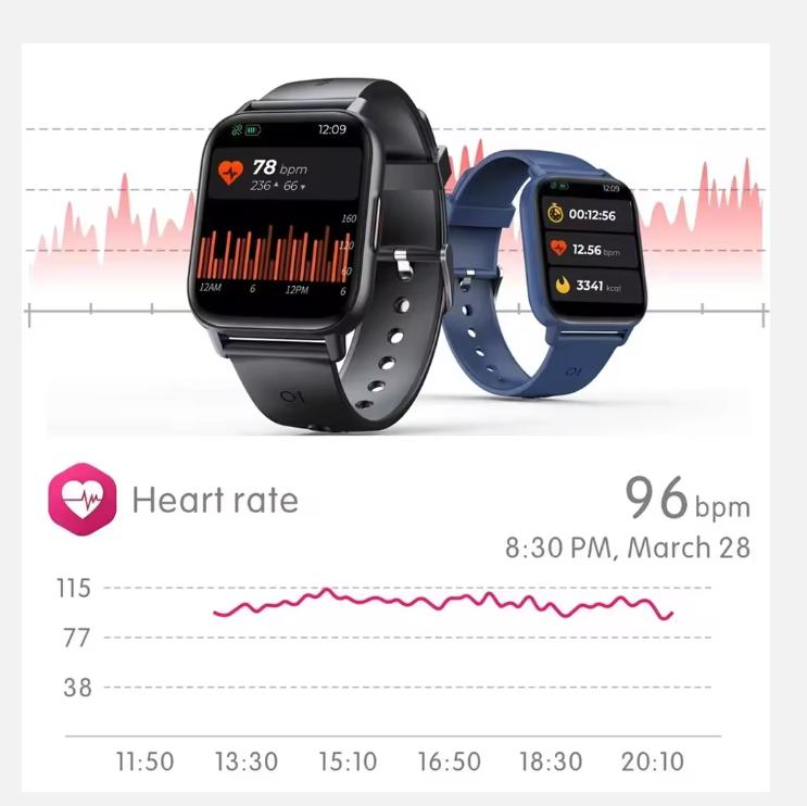 Neue 1,69 Zoll Smart Watch Männer Körpertemperatur Full Touch Smartwatch Frauen Genaue Sauerstoffmonitoruhr 2023 PK P8