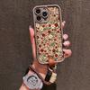 Cute Flower Pattern Lanyard Strap Rope Phone Case For iPhone 16 17 Pro Max 11 12 13 14 15 16E XS X XR 7 Plus Silicone Soft Cover