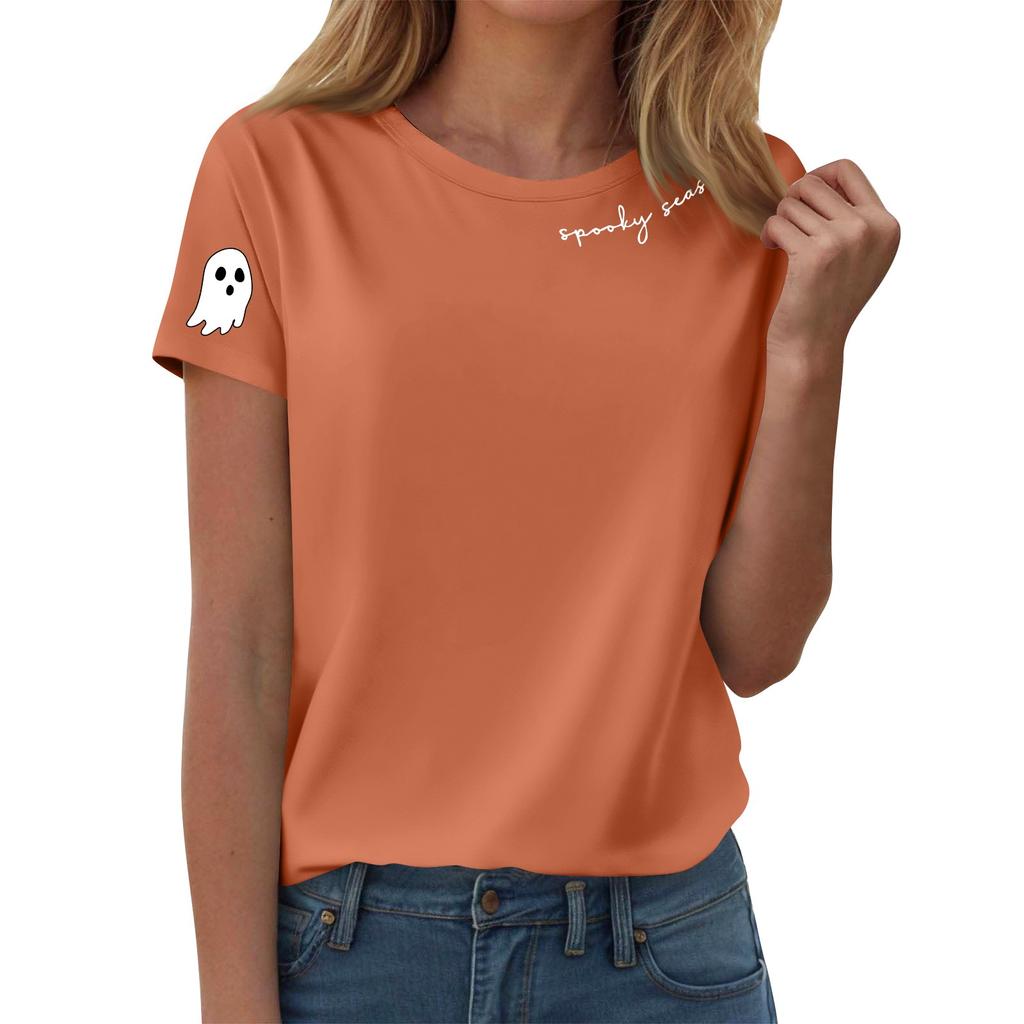 Women's T-shirts, Women's Short-sleeved Tops, Summer Fashion Round Neck Casual Stylish Shirts, Tunic Tops