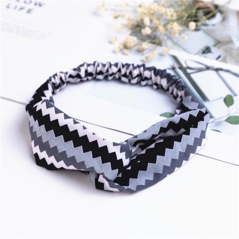 Mote Kvinner Jenter Sommer Bohemsk Hårbånd Print Pannebånd Vintage Kryss Turban Bandasje Bandanaer Hårbånd Hårtilbehør