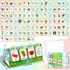 Children Table Model Visual Word Education Card 104PCS Natural Phonics Word Connected Sentences Letter Cognitive Educational Toy