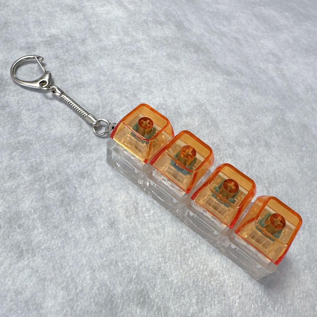 4-Key Decompression Button, Shaft Tester, Keychain Pendant, Fingertip Press And Decompress, Luminous Toy Fingertip Button