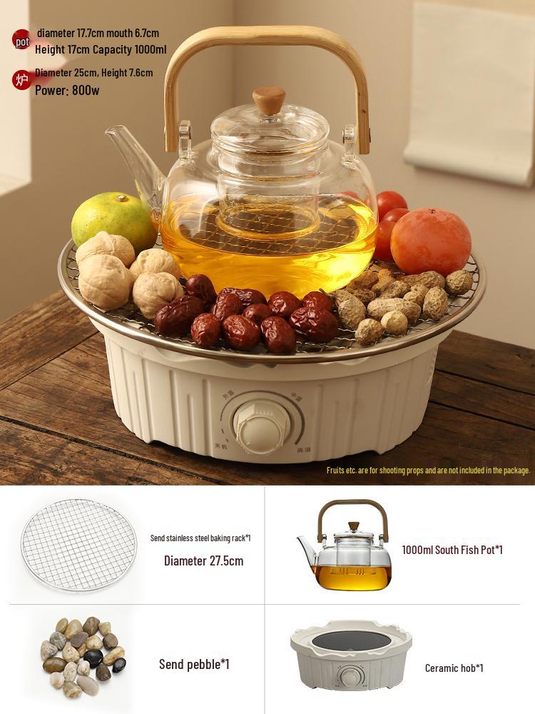Electric Ceramic Indoor Stove Set with Glass Teapot - 2026 Edition