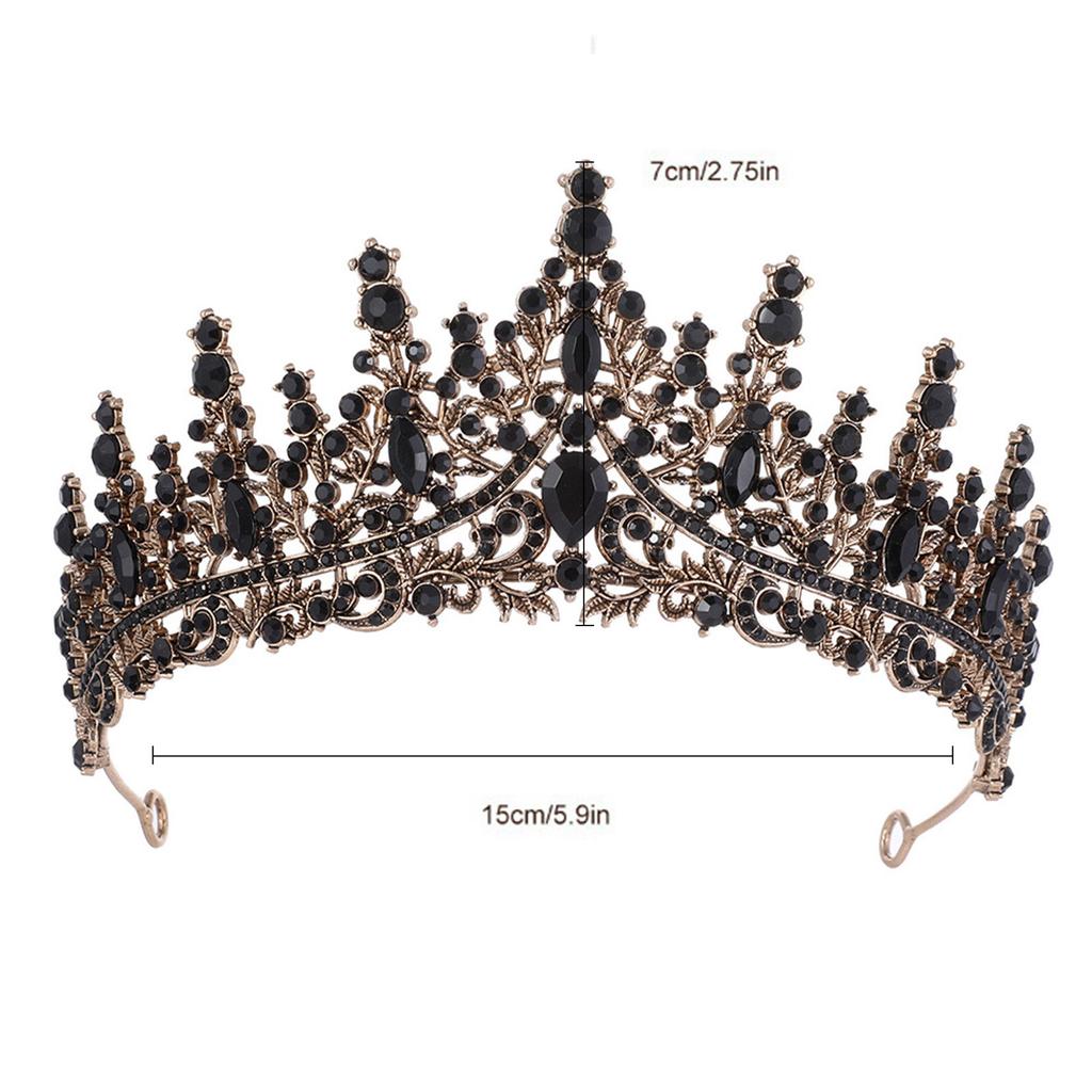 Bridal Crown Tiaras with Rhinestones, Luxury Alloy Headdress for Wedding, Party, Stage Performance Hair Jewelry Accessories