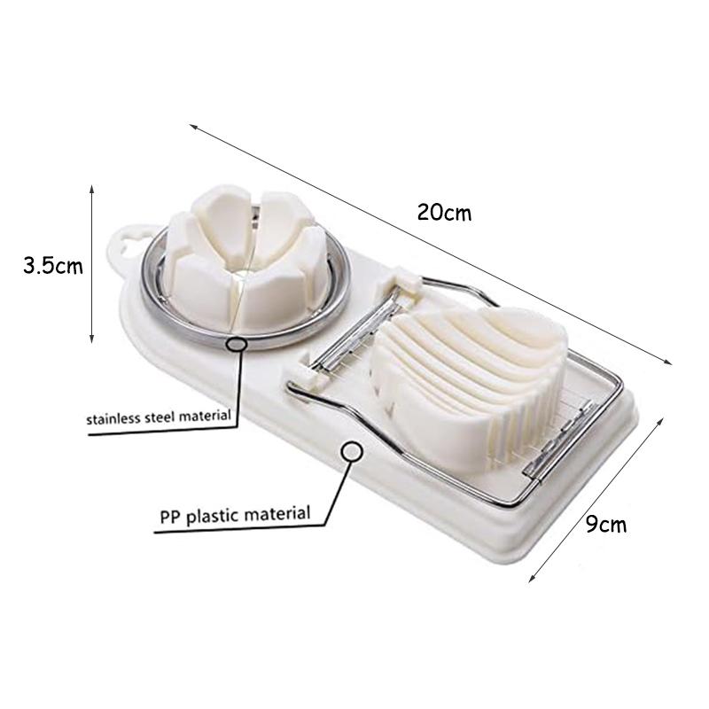 Egg Slicer For Hard Boiled Eggs, Multipurpose Boiled Egg Slicers Cutter, Stainless Steel Wire With 2 Slicing Styles