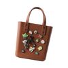 Beach Hole Bag Portable Fashion Open Tote for Shopping Boat Tours Dating Light Blue