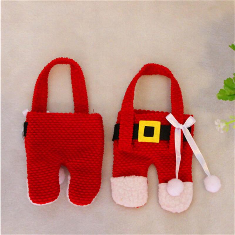 Nuova Moda 1 set 2 pezzi Vestiti di Natale pantaloni copri coltello e forchetta per Brincos Giorno di Natale Regalo per Ragazza